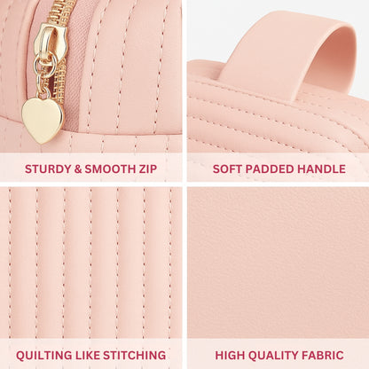 Allure Cosmetic Travel Organizer Pouch - Pink