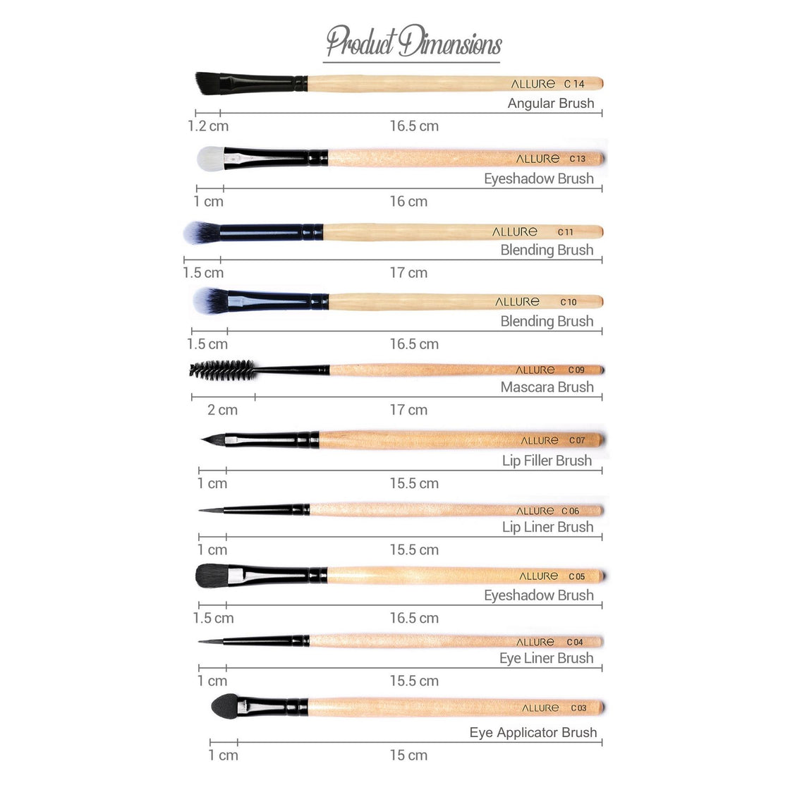 Allure Makeup Brush Set (pack Of 29 Brushes)