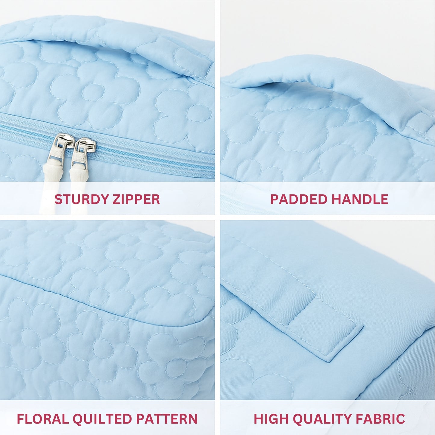 Allure Travel Makeup Organizer Pouch - Blue