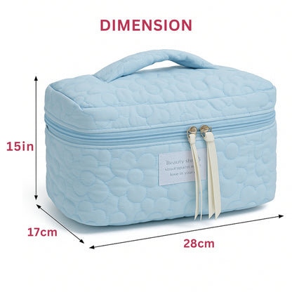 Allure Travel Makeup Organizer Pouch - Blue