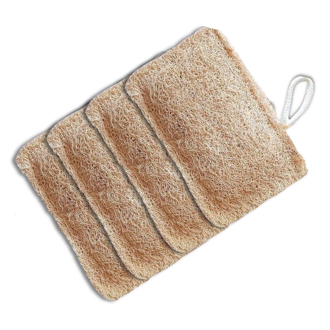 Allure Natural Loofha Rectangle Pack of 4