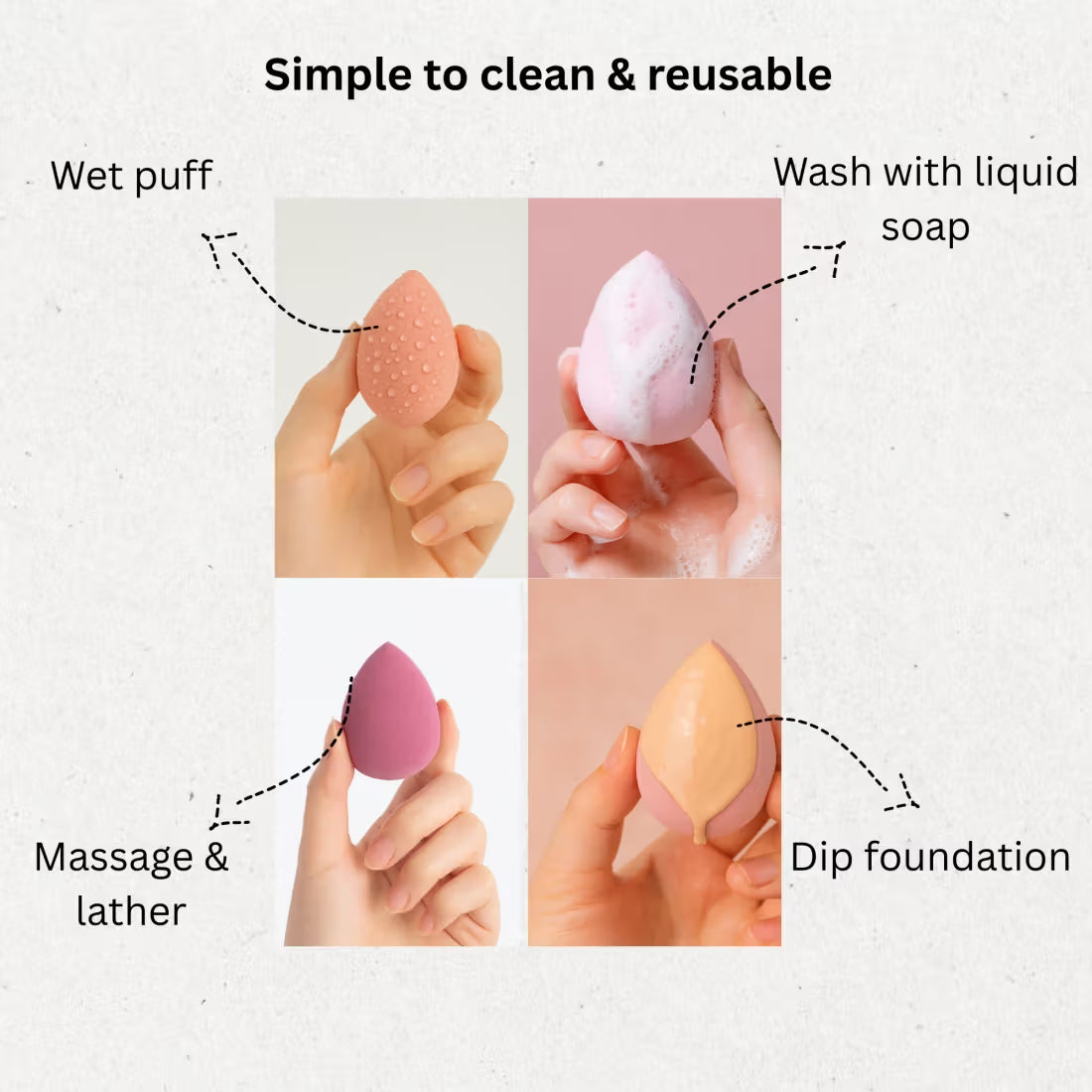 Allure 4-Piece Beauty Sponge Set (4Pcs)