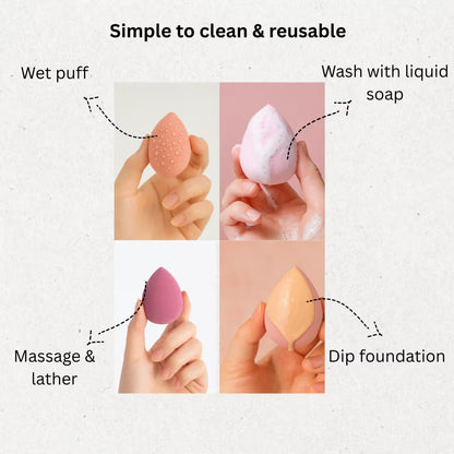 Allure 4-Piece Beauty Sponge Set (4Pcs)
