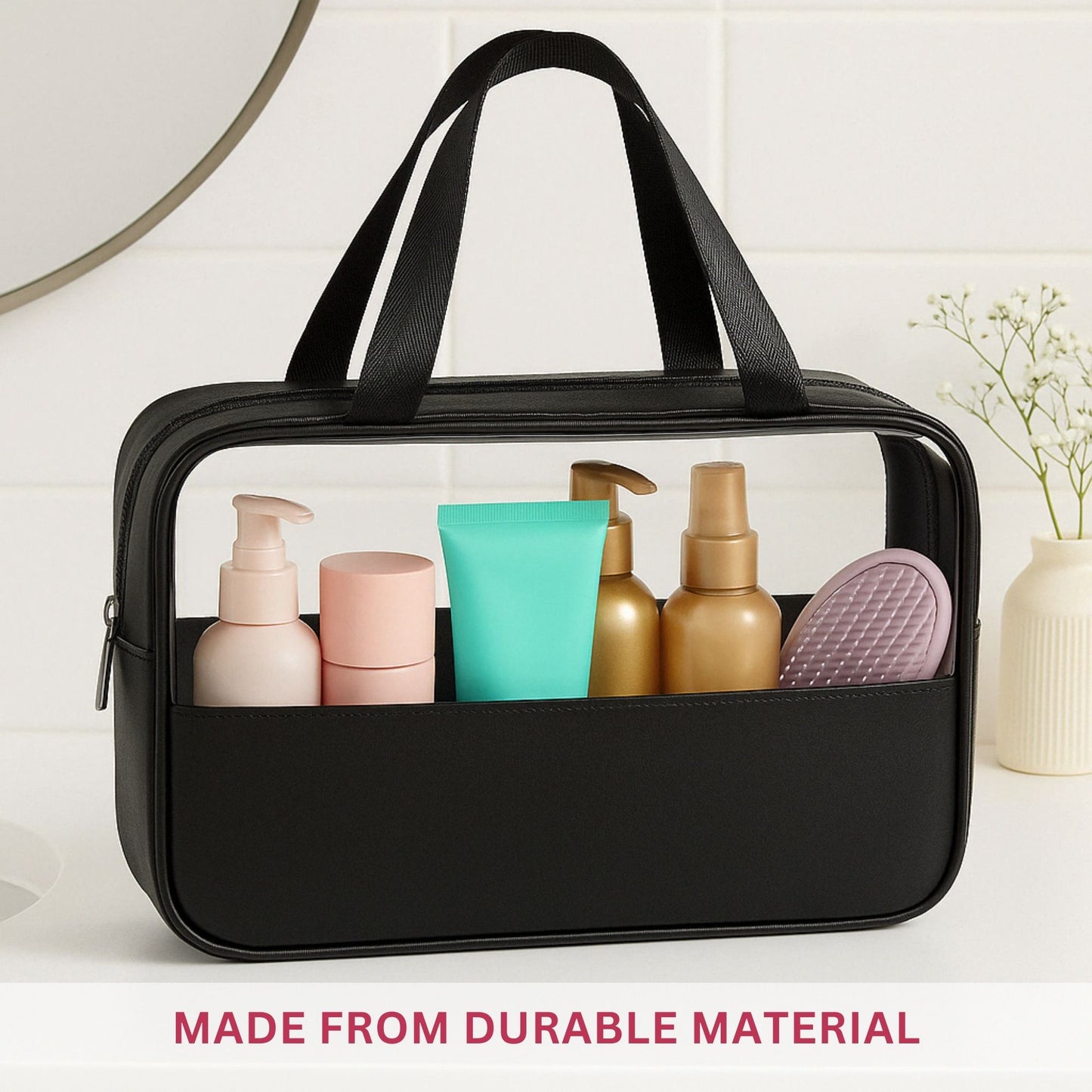 Allure Large Toiletry Bag - Black