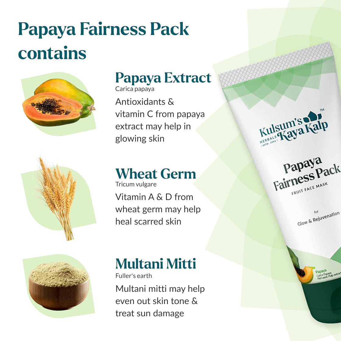 Kulsum's kayakalp Papaya Fairness Pack (100gm)