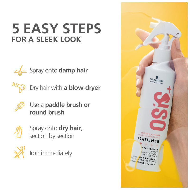 Schwarzkopf Professional OSiS+ Flatliner Heat Protection Hair Spray(200ml)