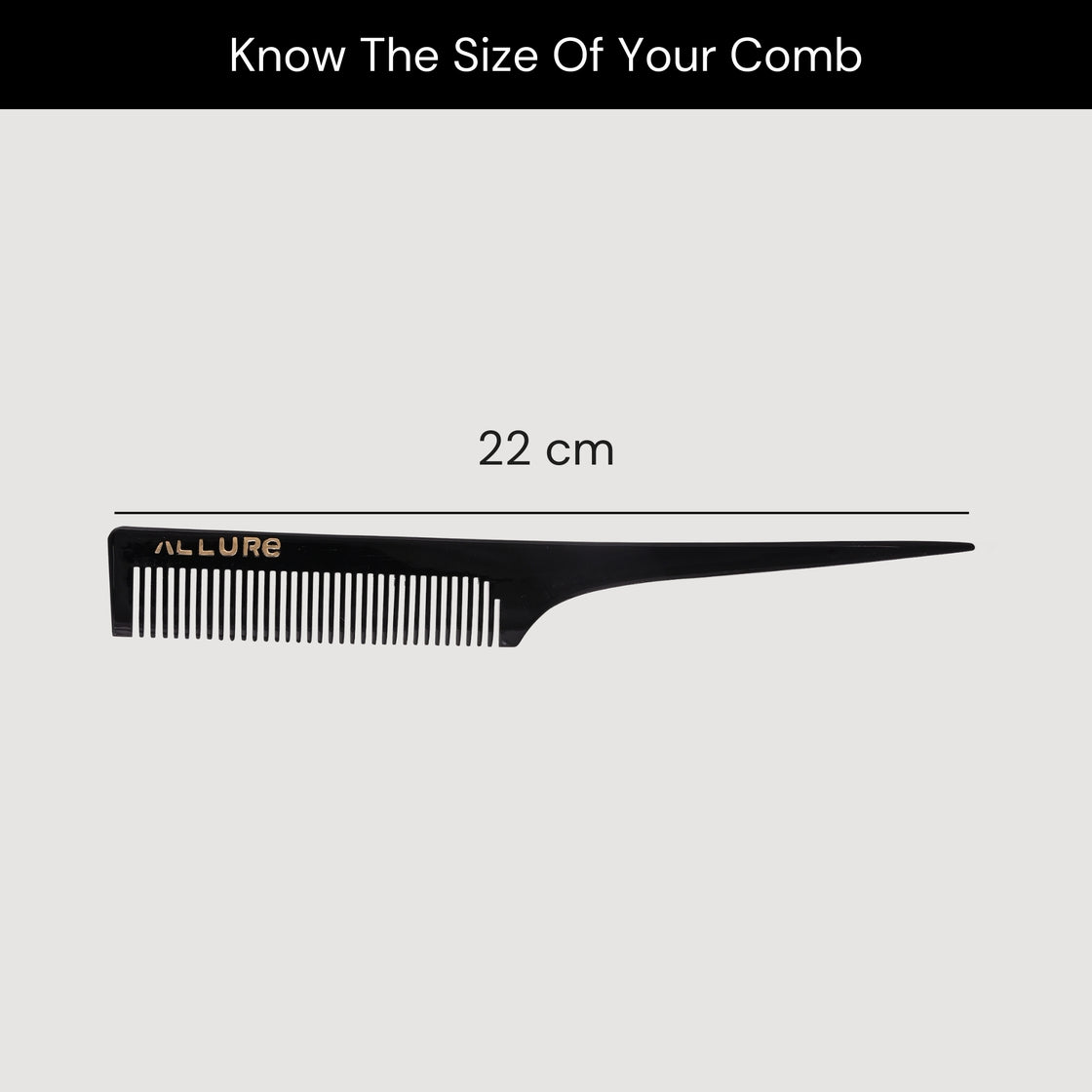 Allure Handcrafted Tail Comb (HMC_B_20) for Precision Parting & Styling