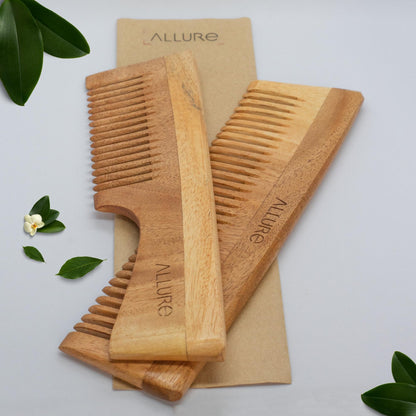 Allure Wooden Neem Comb CD-01+CD-02