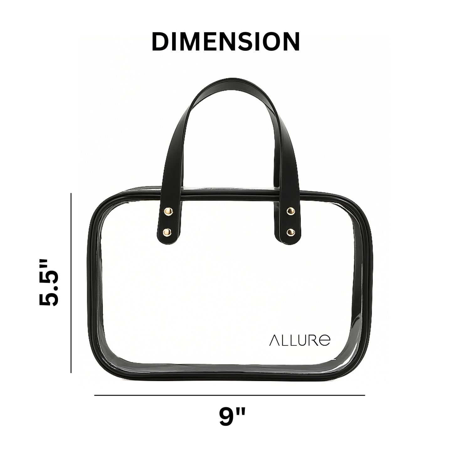 Allure Transparent Travel Makeup Bag with Handles (ATHB_11)