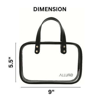 Allure Transparent Travel Makeup Bag with Handles (ATHB_11)