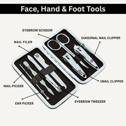Allure Travel Manicure & Grooming Kit – 7-in-1 Professional Nail Care Set