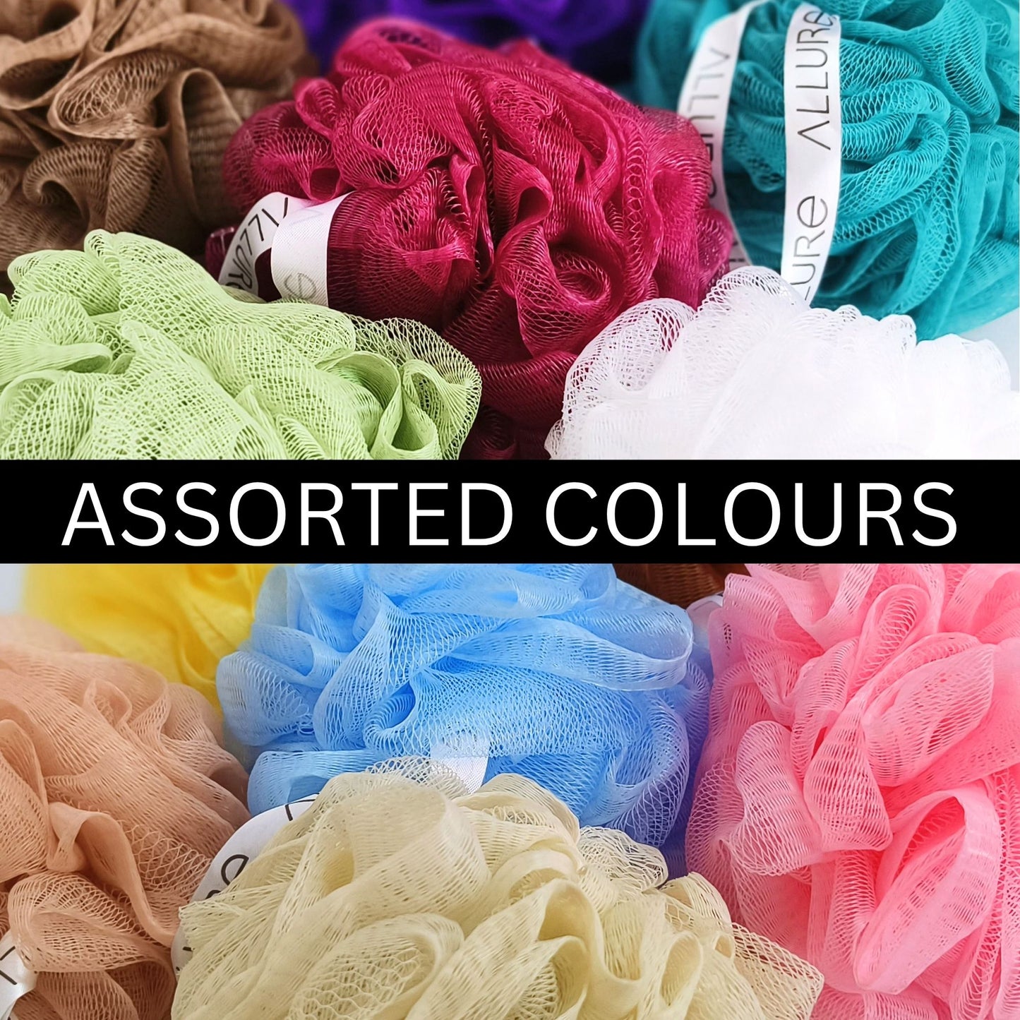 Allure Loofah  (Assorted Color Loofha)