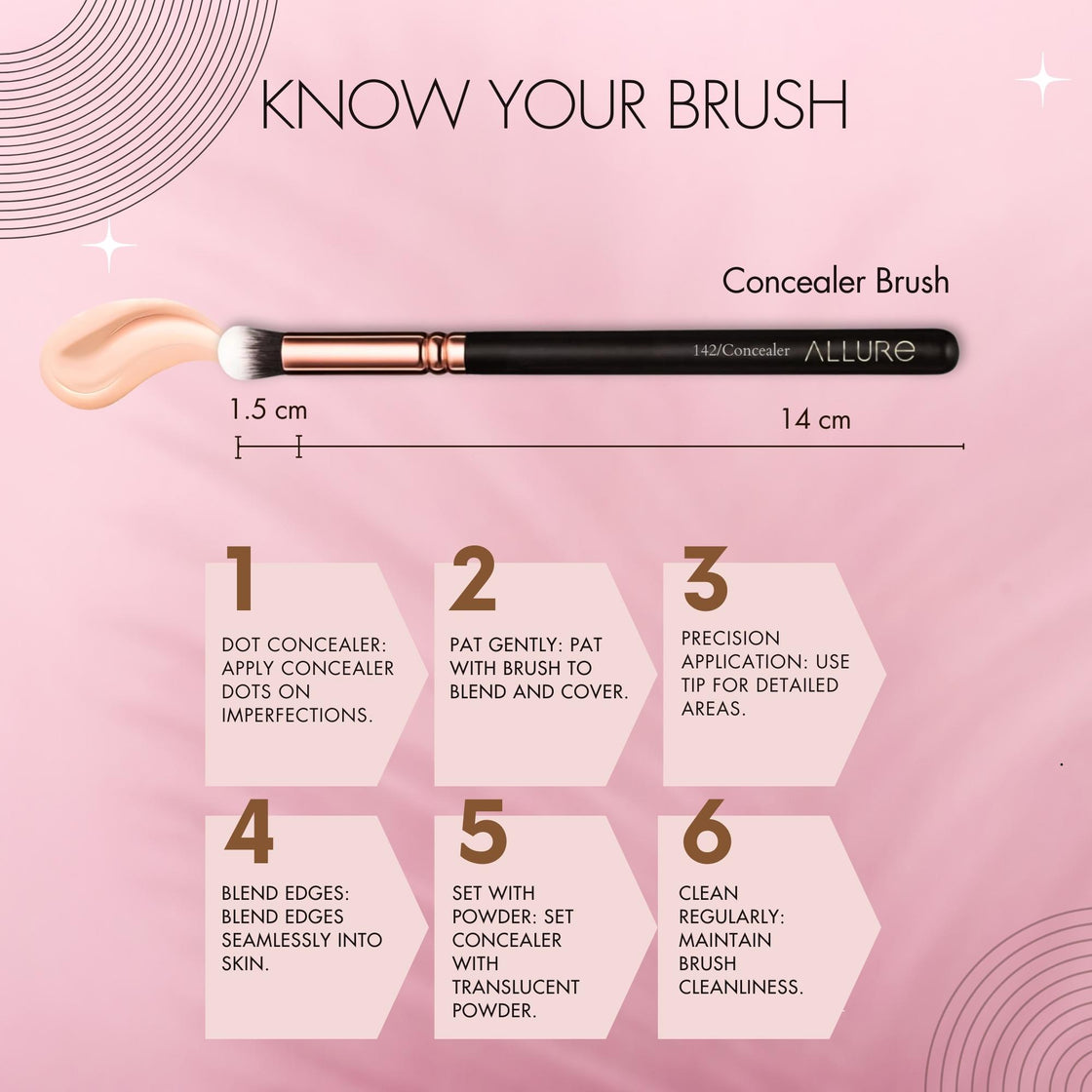 Allure Professional Makeup Concealer Buffer Brush- 142
