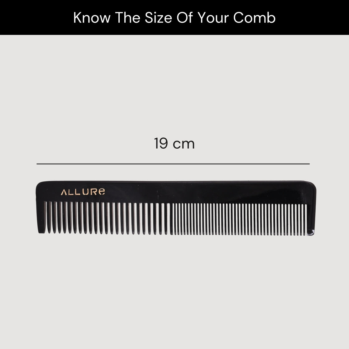 Allure Anti-Static Regular Hair Comb for Smooth & Frizz-Free Styling(HMC_B_02)