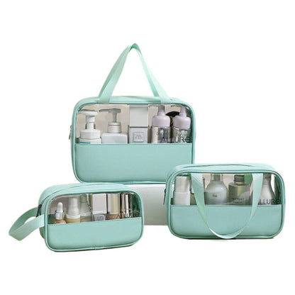 Allure Pack of 3 Toiletry Bag Green