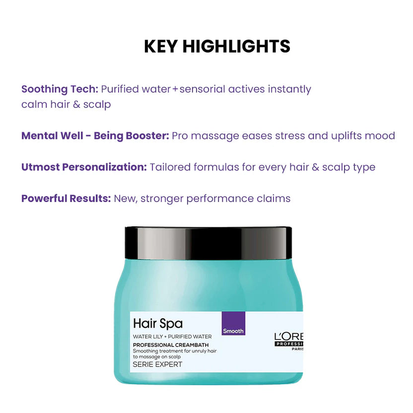 Loreal Professionnel Hair Spa Smoothing Creambath (490 Gm)