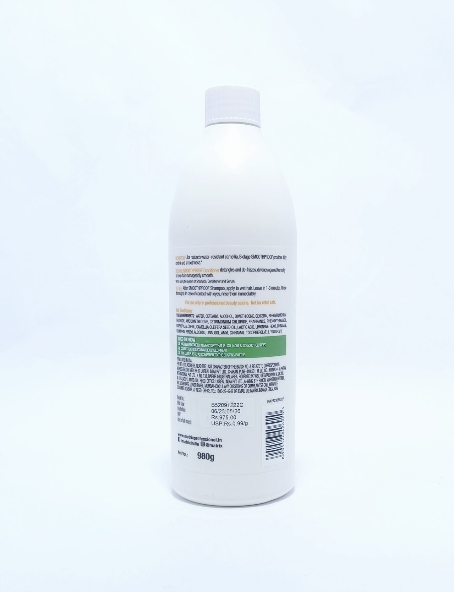 Matrix Biolage Smoothproof Camellia Smoothing Conditioner, 980 g
