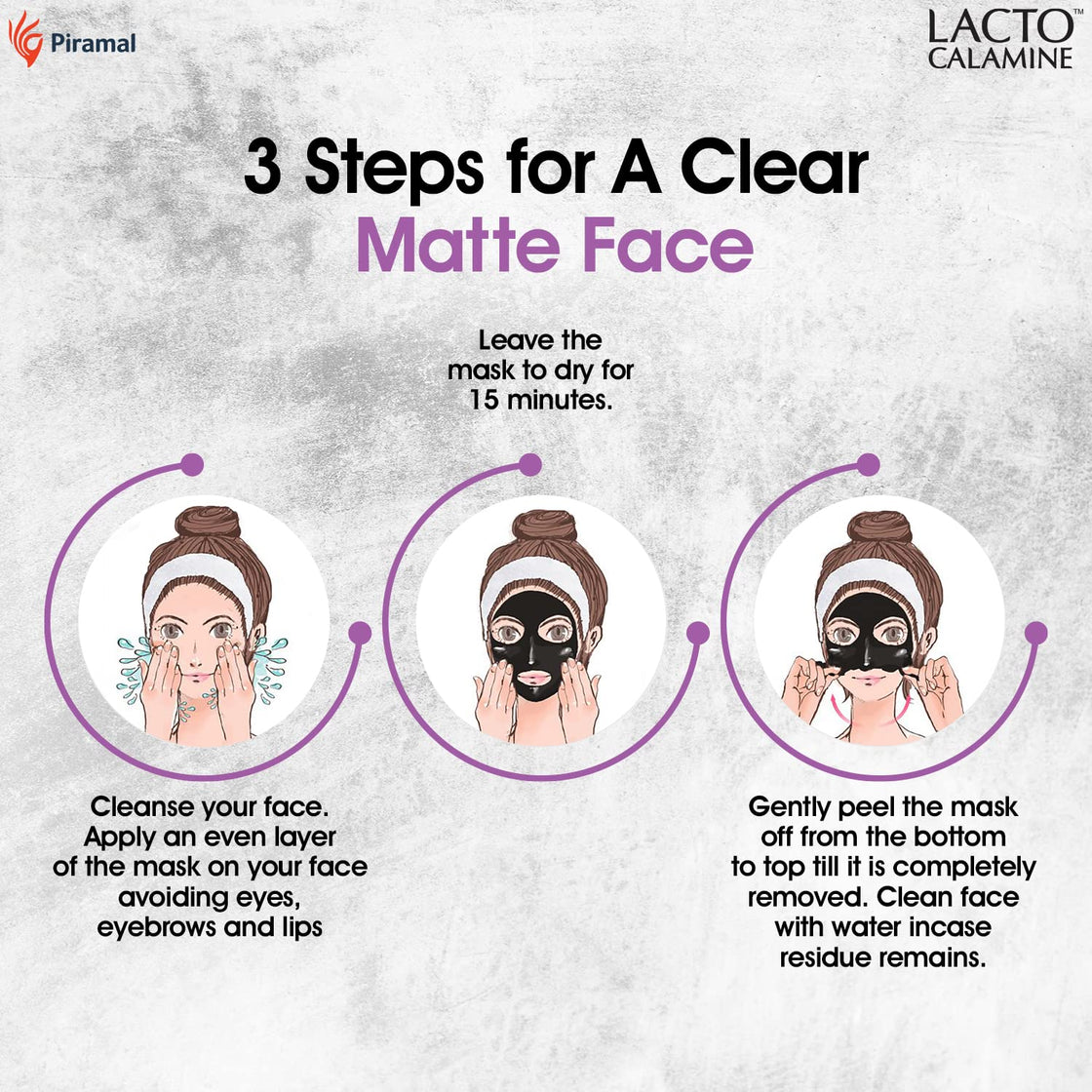 Lacto Calamine Face Peel Off Mask  Activate Charcoal & Vitamin E