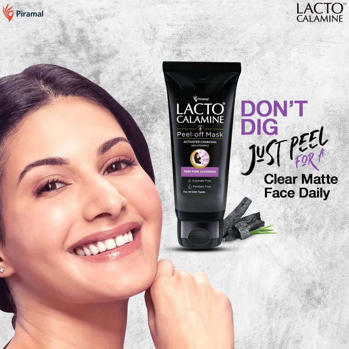 Lacto Calamine Face Peel Off Mask  Activate Charcoal & Vitamin E