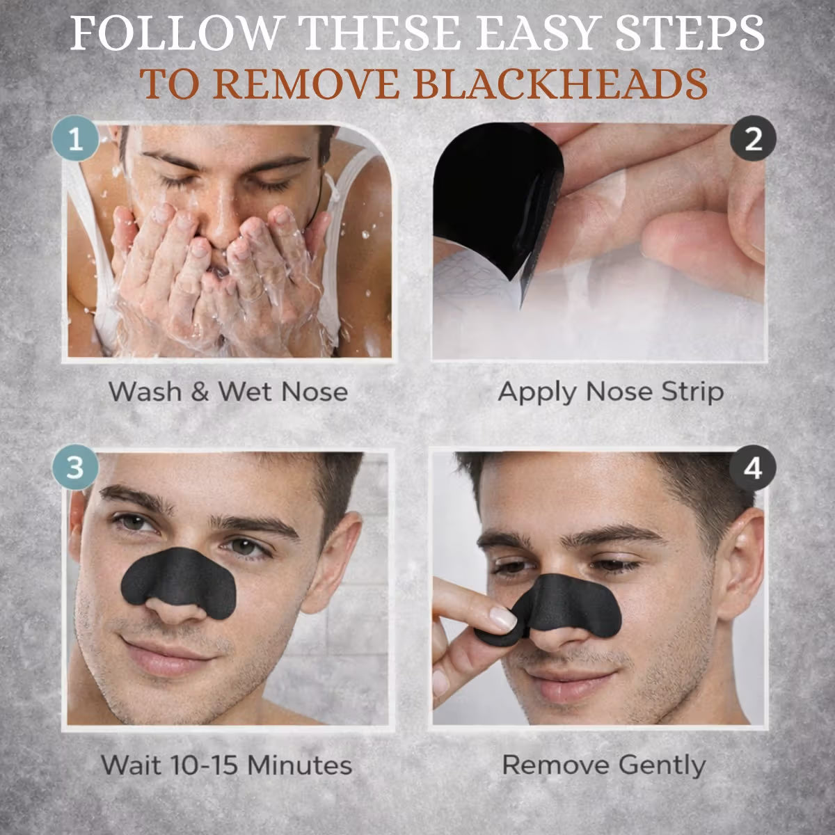 Allure Activated Charcoal Nose Strips For Blackhead Removal (8pcs)