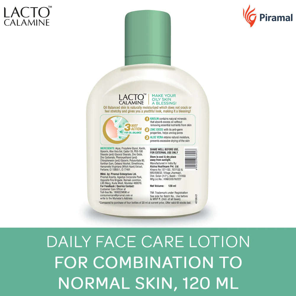 Lacto Calamine Daily Face Lotion  Face Moisturize ( 120ml )