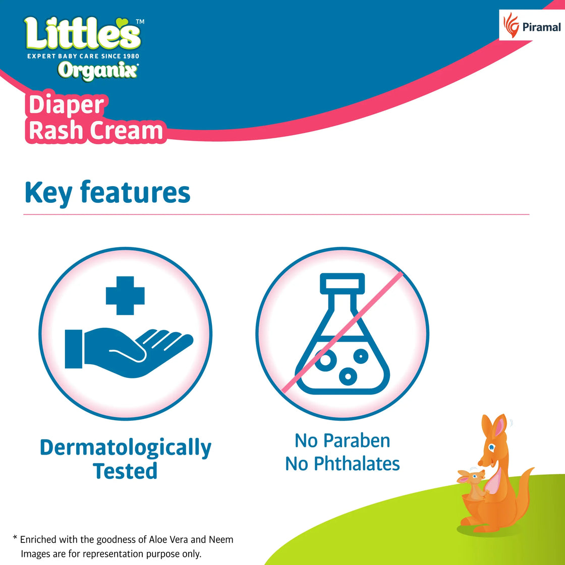 Little's Organix Diaper Rash Cream Contains Organic Aloevera & Neem Extract-50gm