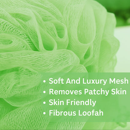 Allure Bathing Sponge Loofah - Pack of 2 L Size Assorted Color Loofhas