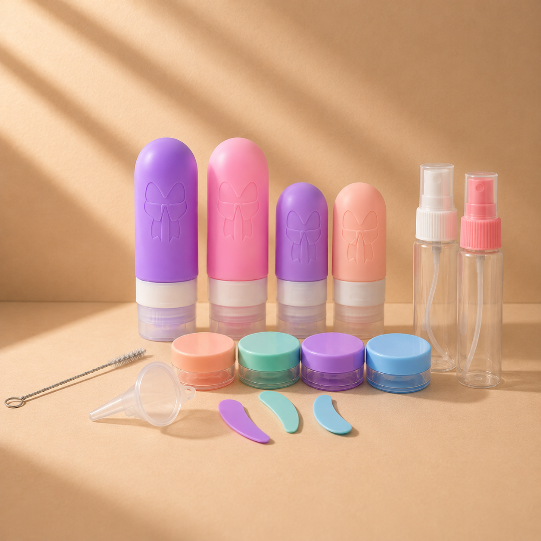 Allure Leakproof Travel Containers – Refillable Bottle Set for Toiletries