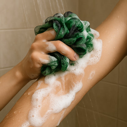 Allure Pack of 2 Metallic Loofah - Assorted color Loofhas