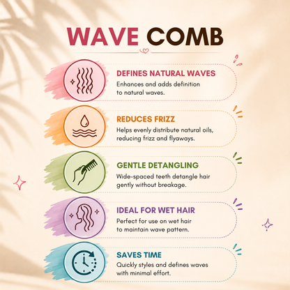 Allure 3D Waves Comb for Hair Styling & Easy Detangling(W-01)