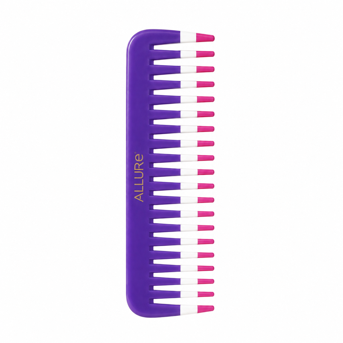Allure 3-Tip Hair Styling & Parting Comb – Purple