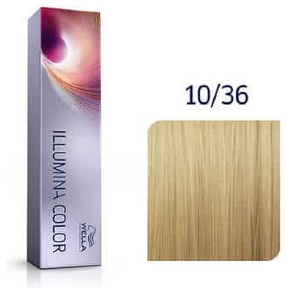 Wella Professionals Illumina Hair Color 10/36 Lightest Blonde-Gold Violet