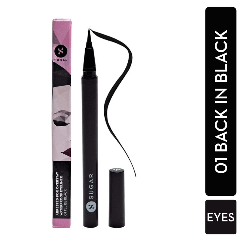 Sugar Arrested For Overstay Waterproof Eyeliner - 01 I'll Be Black