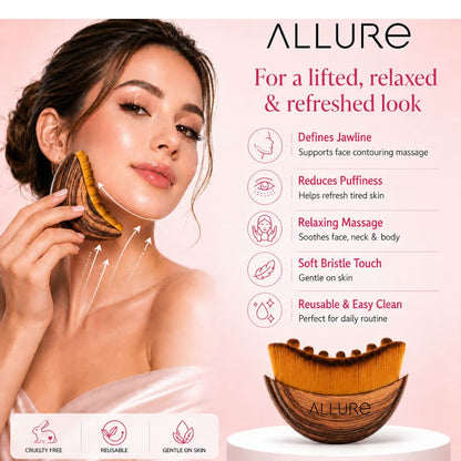 Allure Premium Lymphatic Contour Face Brush For Facial Sculpting & Jawline Definition