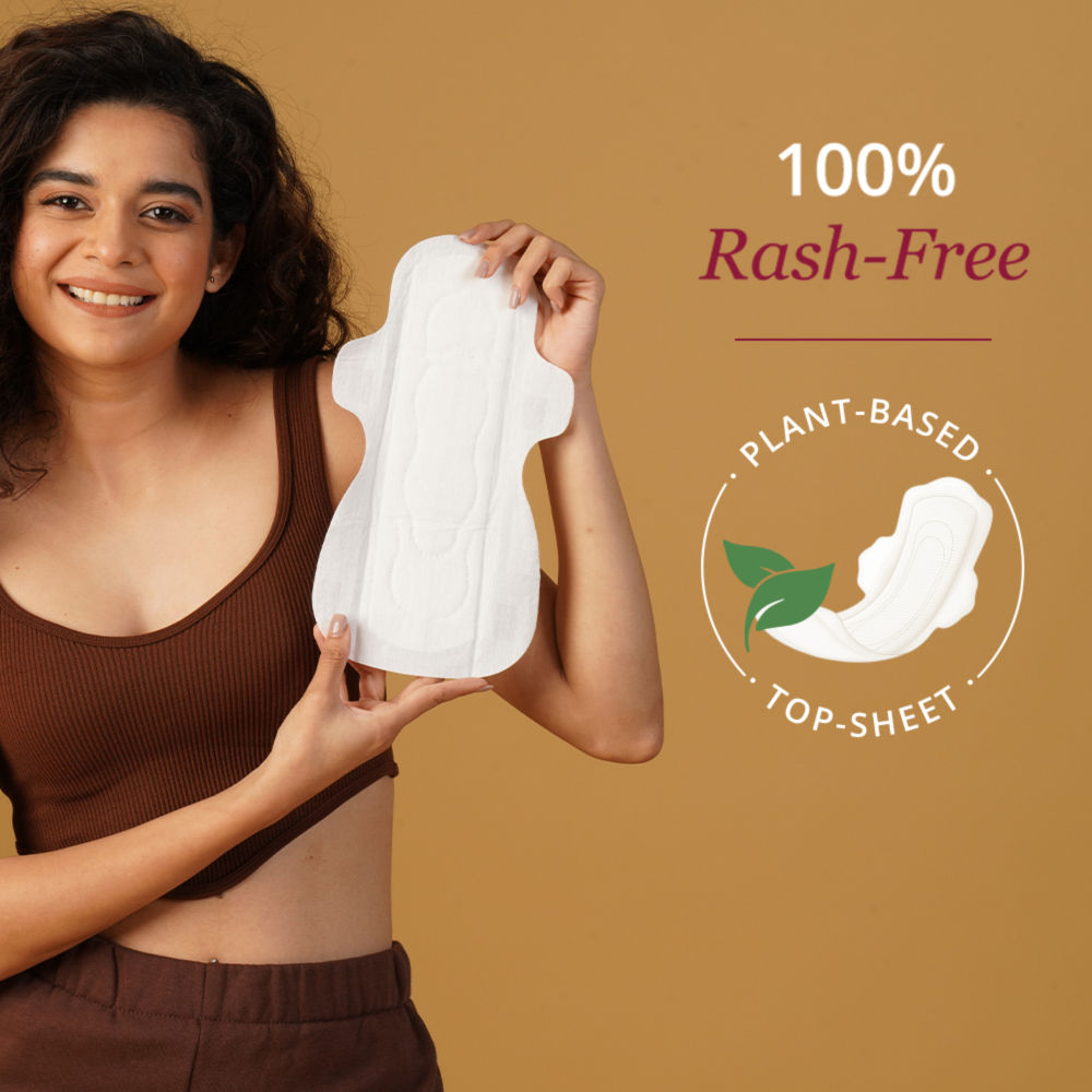 Carmesi Sensitive Sanitary Pads - Certified 100% Rash-Free - With Disposal Bags - 10
