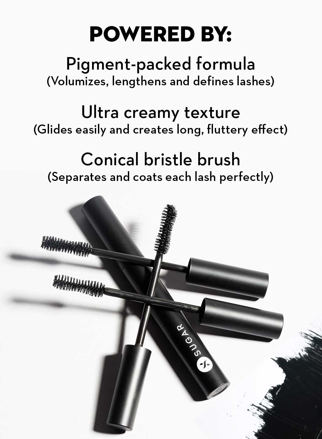 Sugar Lash Of The Titans Volumizing Mascara - 01 Black With A Bang