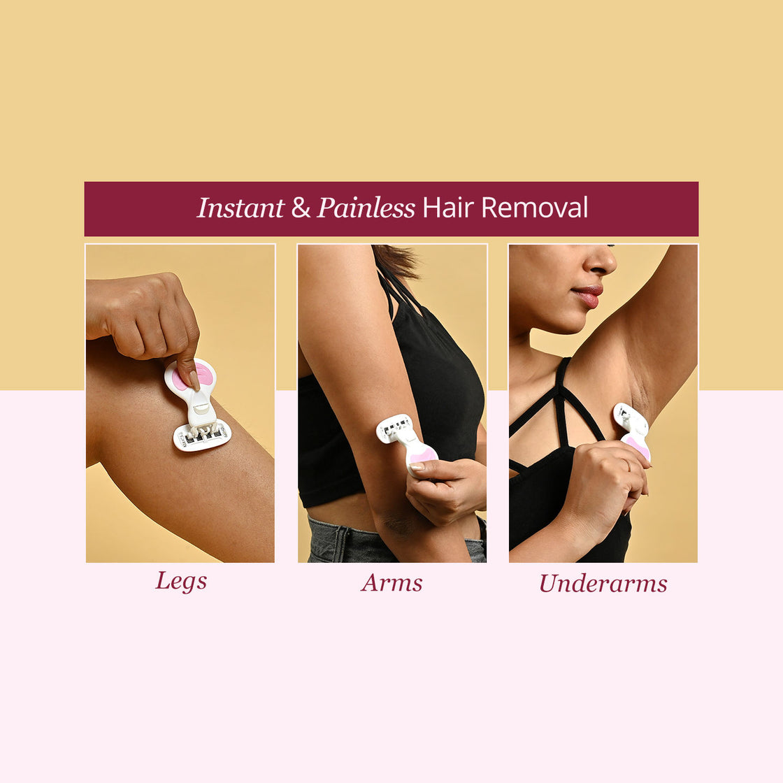Carmesi Body Razor Refill Cartridge for Women's Hair Removal - 5-Blade Precision - Pack of 2