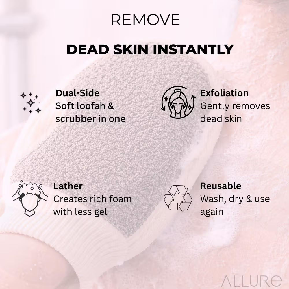 Allure Dual-Sided Exfoliating Bath Glove