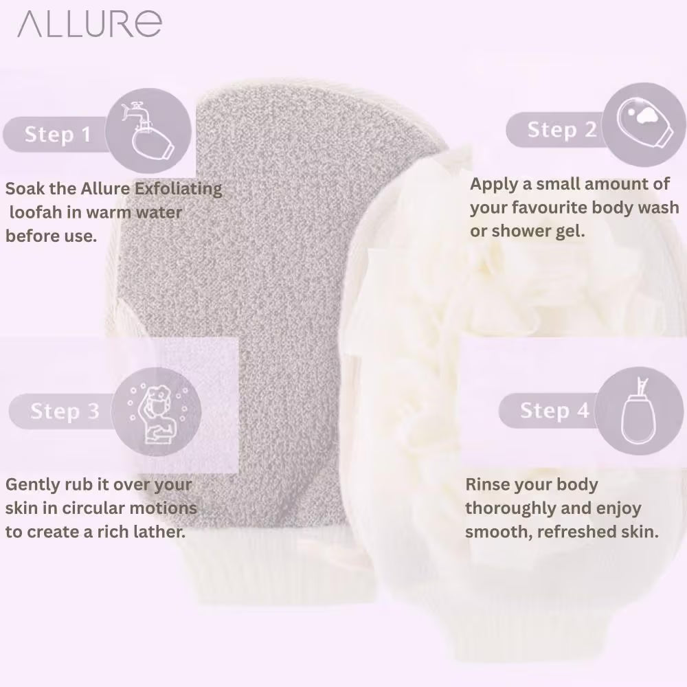 Allure Dual-Sided Exfoliating Bath Glove