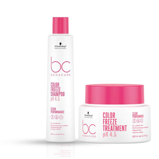 Schwarzkopf Professional Bonacure pH 4.5 Color Freeze Sulfate Free Micellar Shampoo and Mask 250ml Combo Pack of 2
