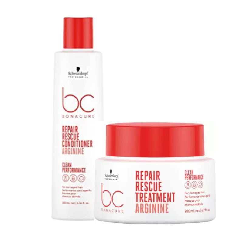 Schwarzkopf Professional Bonacure Peptide Repair Rescue Conditioner and Mask Combo Pack of 2