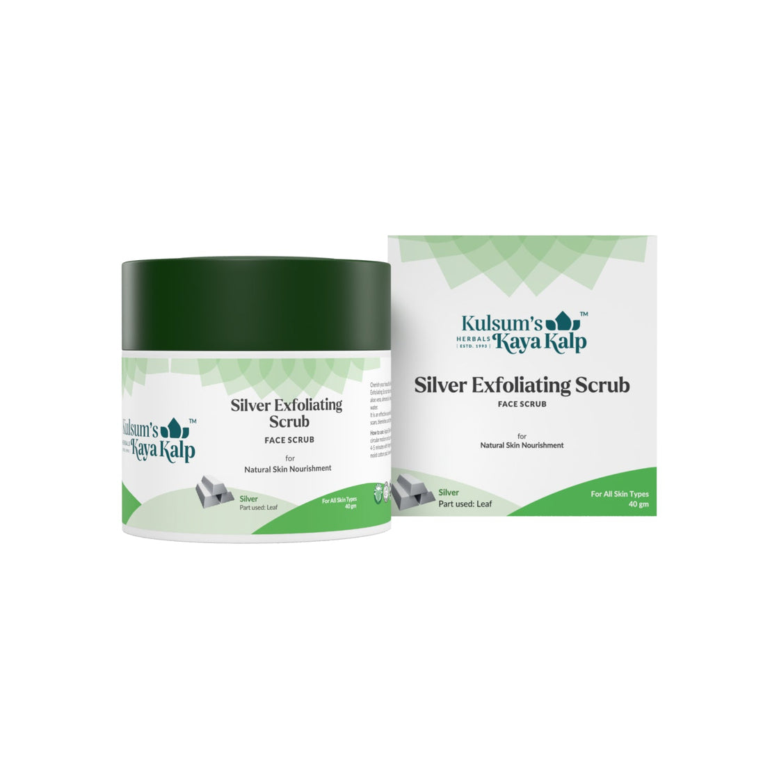 Kulsum's kayakalp  Silver Exfoliating Scrub 40GM