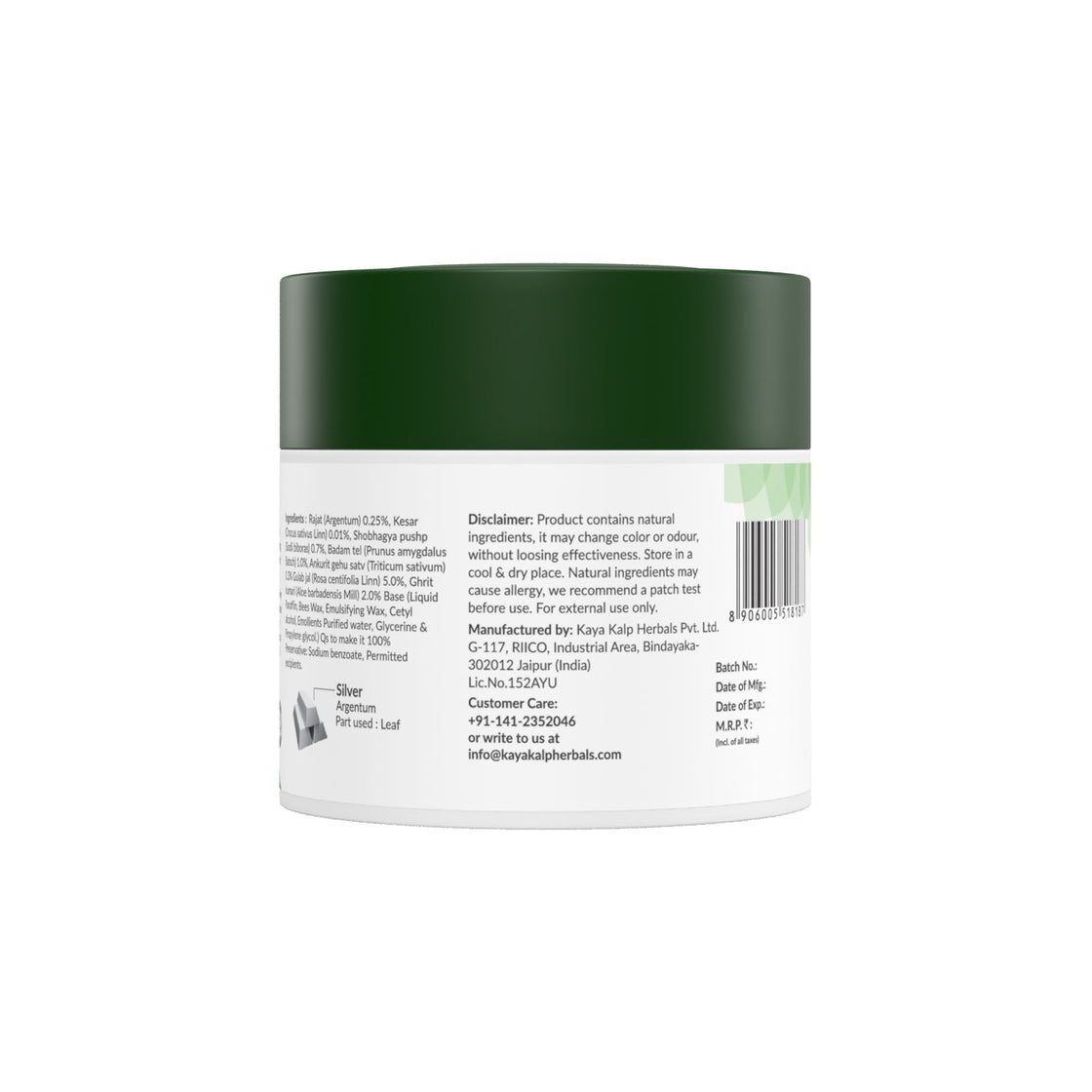 Kulsum's Kaya Kalp Herbals Silver Cream 40 gm
