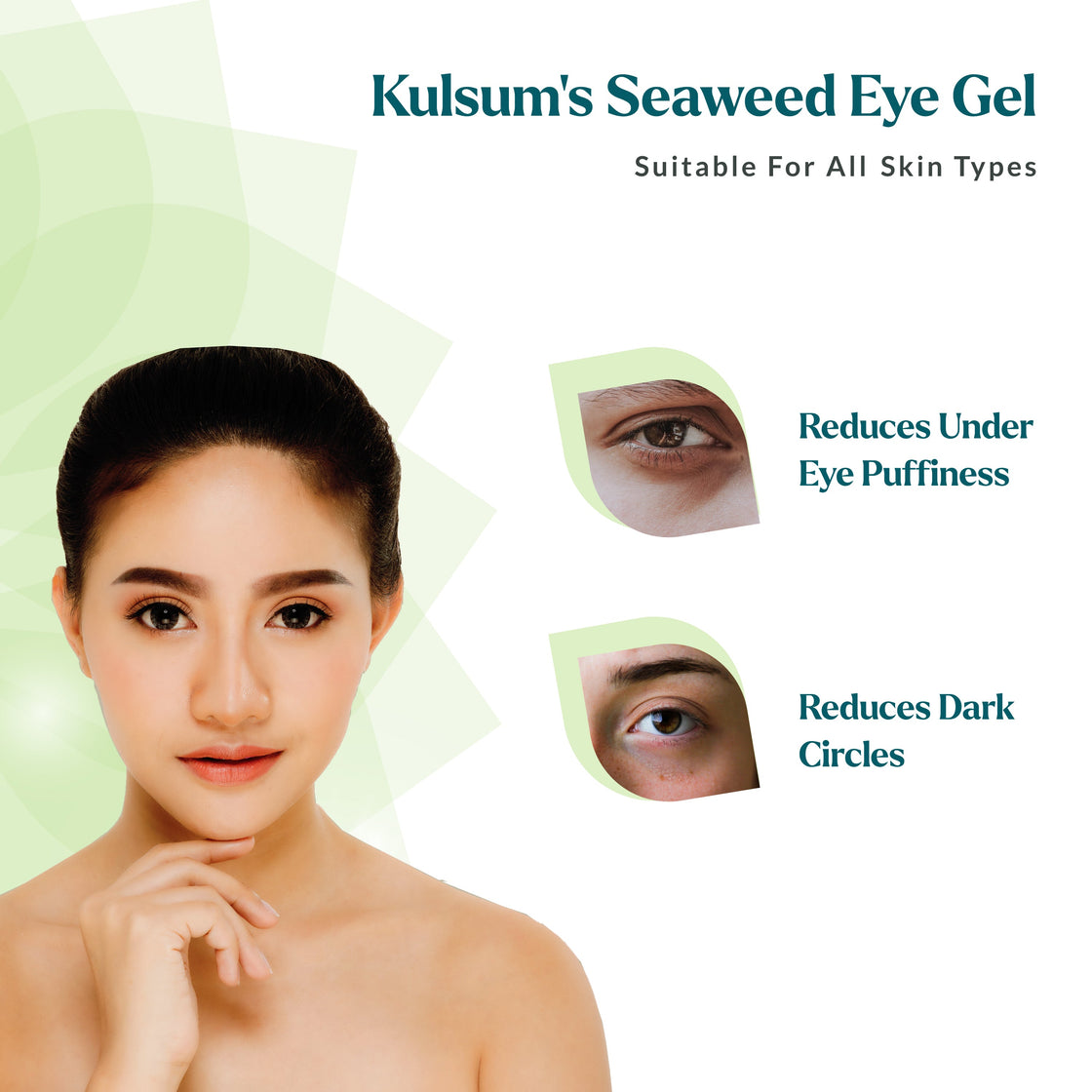 Kulsum’s Kaya Kalp Herbals Seaweed Eye Gel for Dark Circles & Puffiness Reduction, All Skin Types, 50 gm