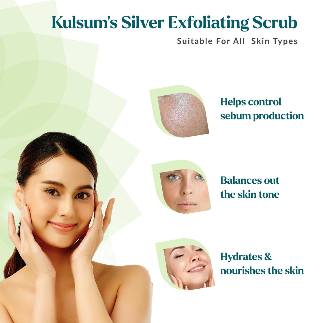 Kulsum's kayakalp  Silver Exfoliating Scrub 40GM