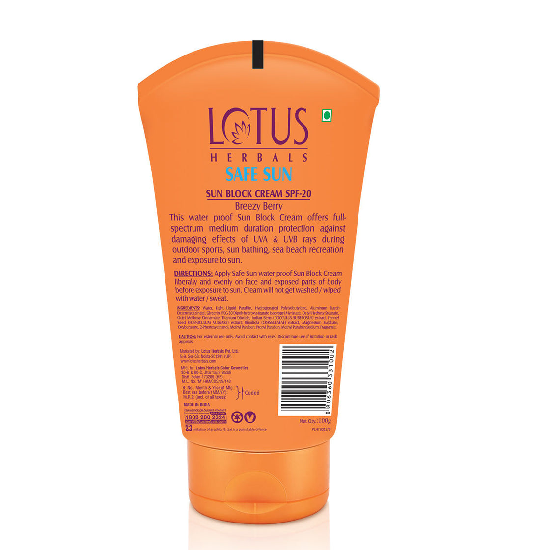 Lotus Herbals Safe Sun Kids Sunblock Cream SPF-25