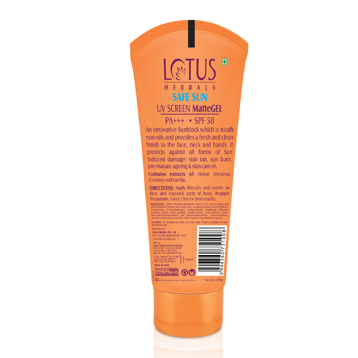 Lotus Herbals Safe Sun  MatteGEL Daily Sunscreen SPF 50 100g