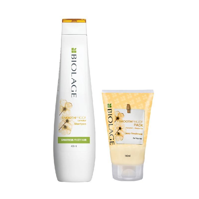 Matrix Biolage Smoothproof Shampoo (400ml) + Smoothproof Dtp (100ml) For Frizzy Hair