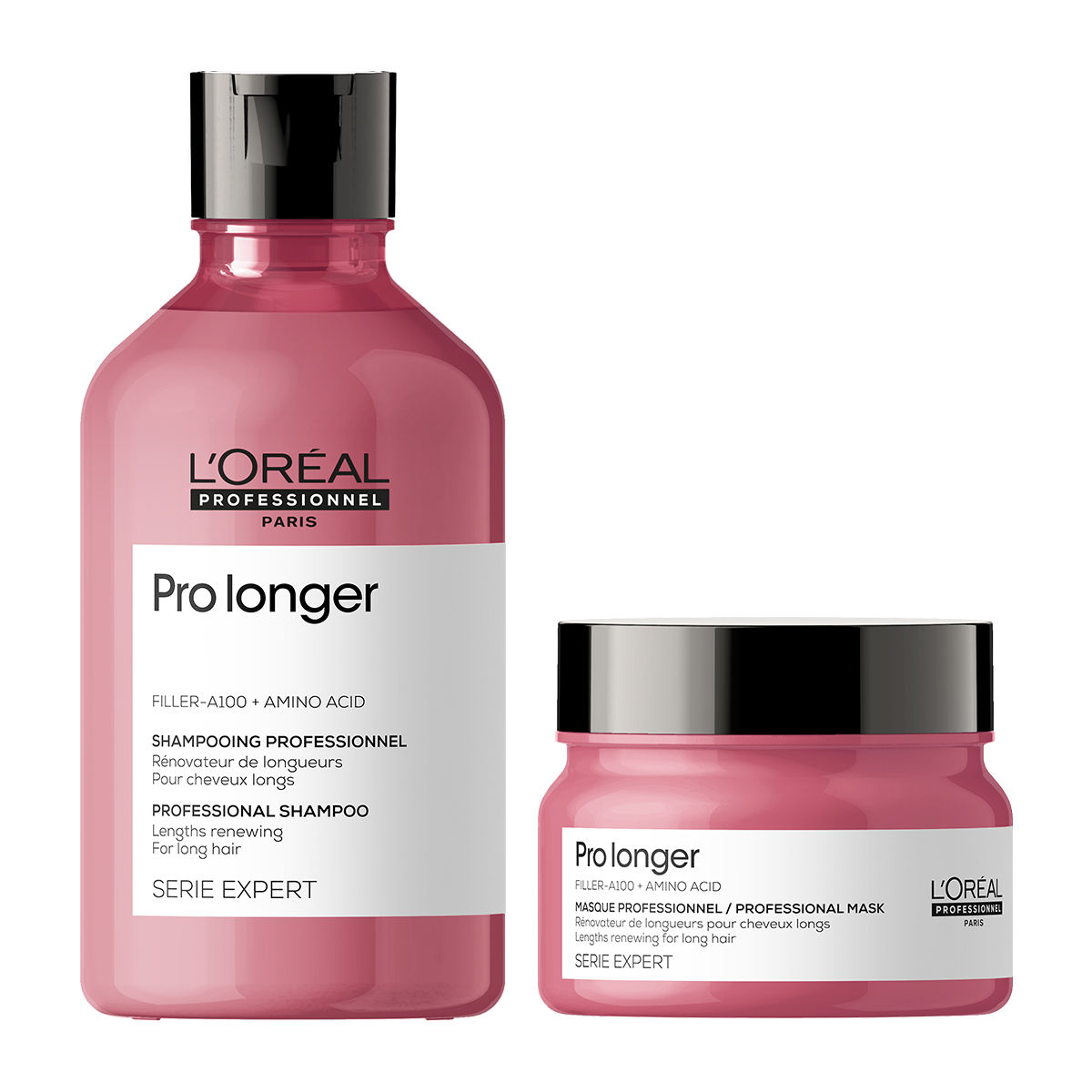 Loreal Professional Pro Longer Filler Acid + Amino Acid Professional Shampoo and Professional Mask Combo (Pack of 2)