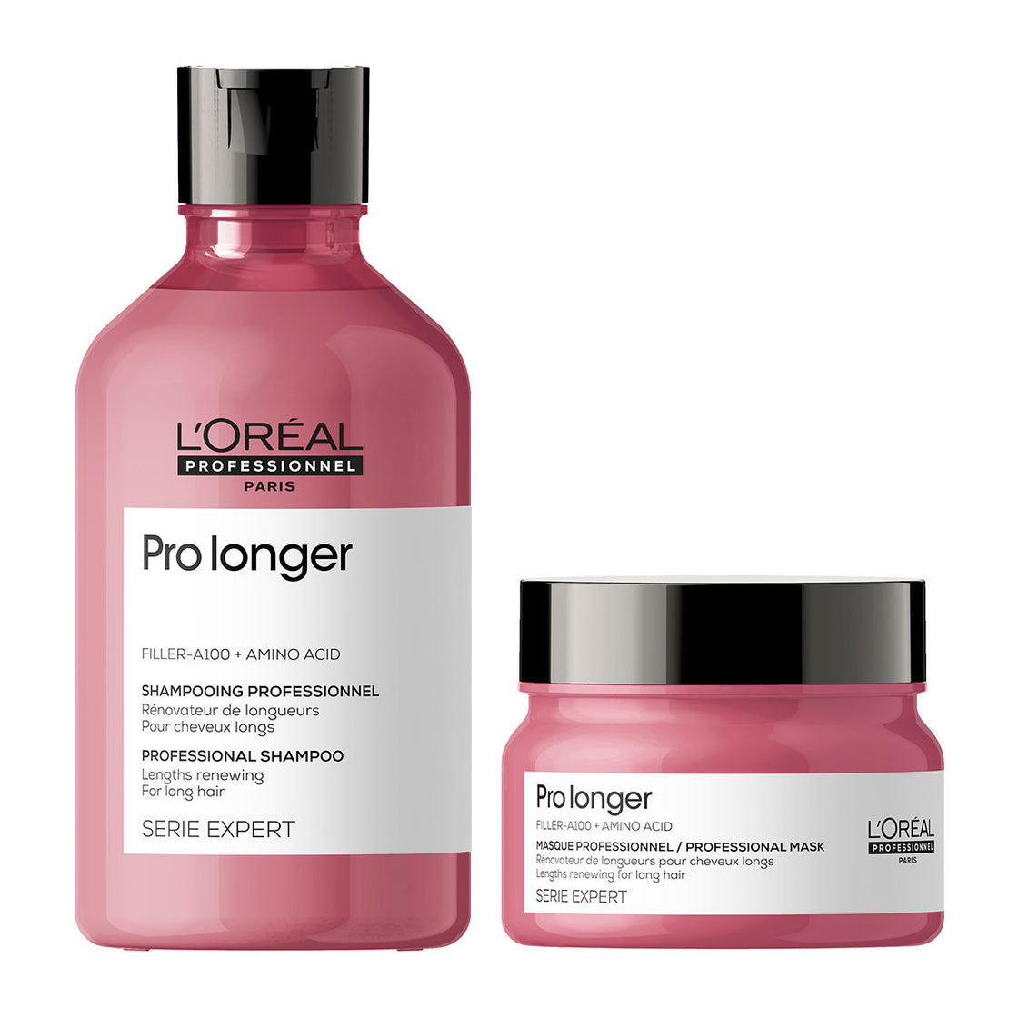 Loreal Professional Pro Longer Filler Acid + Amino Acid Professional Shampoo and Professional Mask Combo (Pack of 2)